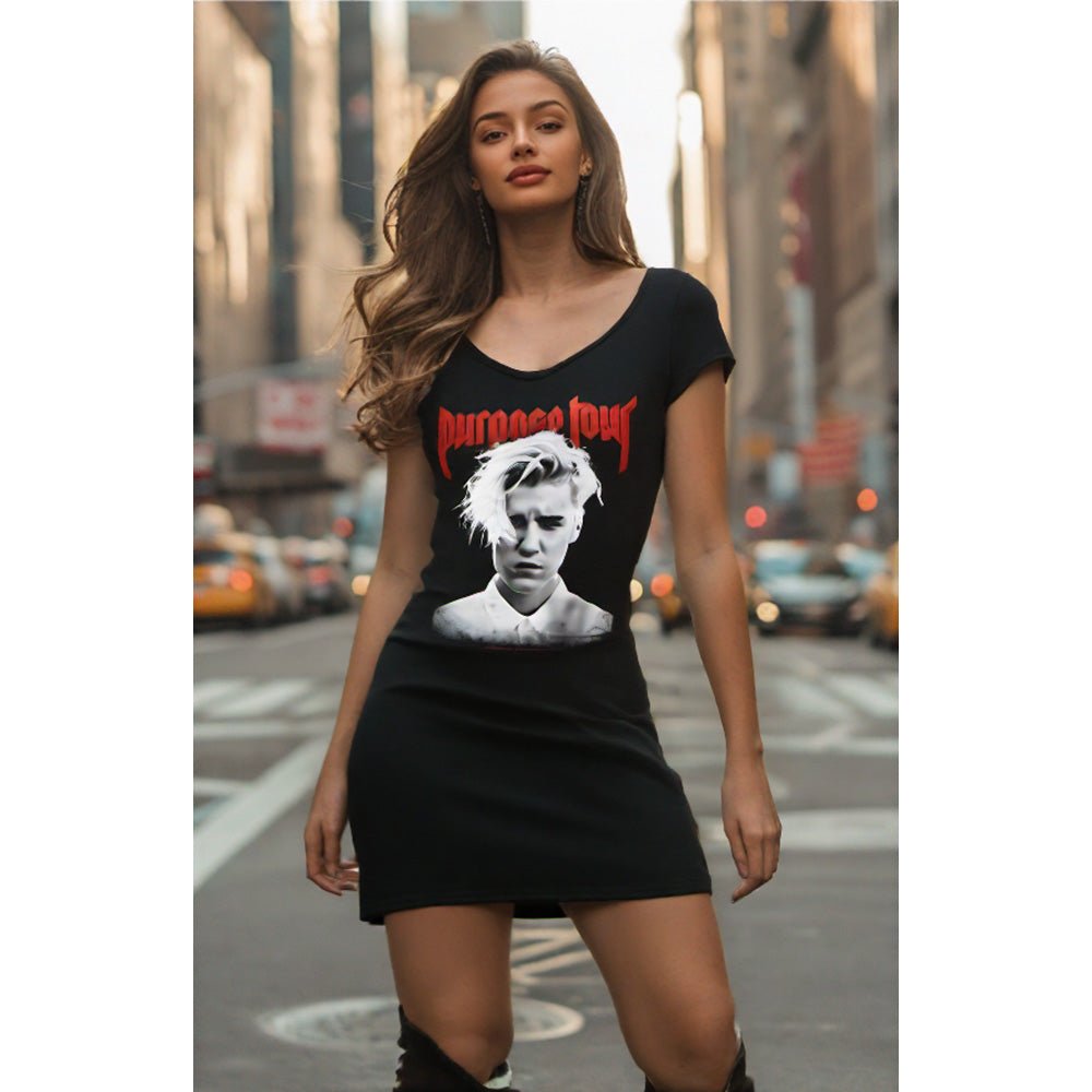 JUSTIN BIEBER ジャスティンビーバー - PURPOSE WORLD TOUR 2017 / Amplified（ ブランド ） / レア / Tシャツ / レディース｜公式ライセンス商品｜PGS