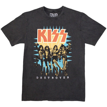 KISS - Destroyer 3D Logo / Stone Wash