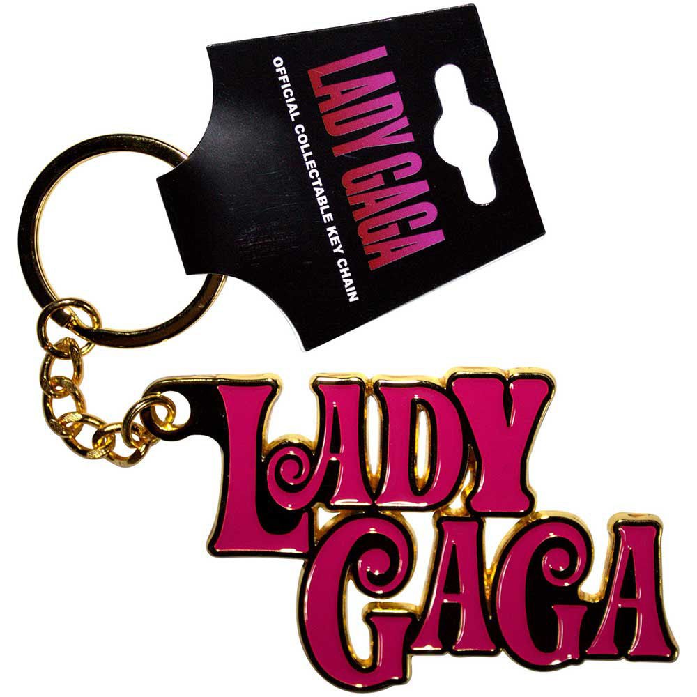 LADY GAGA レディーガガ - Swirly Logo / キーホルダー 【公式