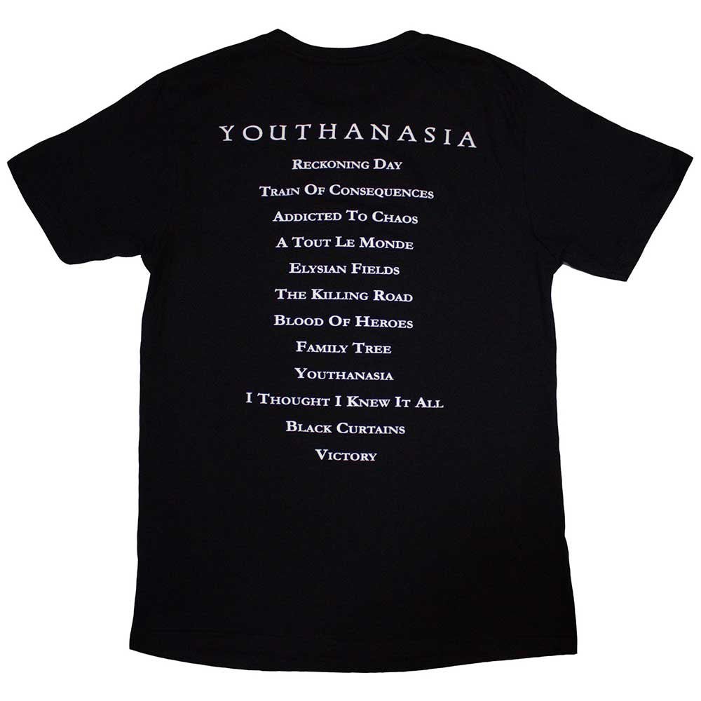 MEGADETH メガデス (2026.1.23 新譜 発売 記念 ) - Youthanasia Tracklist / バックプリントあり / Tシャツ / メンズ｜公式ライセンス商品｜PGS