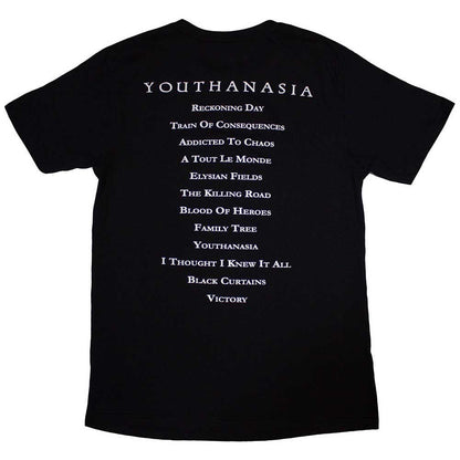 MEGADETH メガデス (2026.1.23 新譜 発売 記念 ) - Youthanasia Tracklist / バックプリントあり / Tシャツ / メンズ｜公式ライセンス商品｜PGS