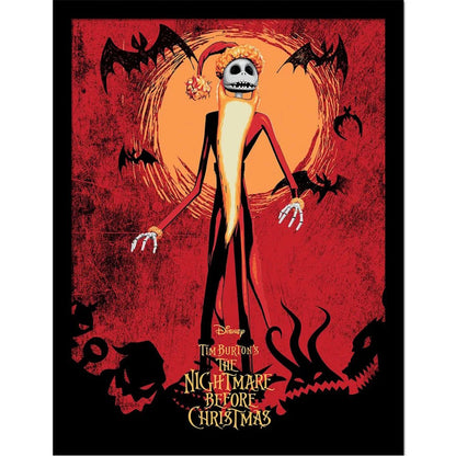 NIGHTMARE BEFORE CHRISTMAS - Jack Skellington Framed 30x40cm Print