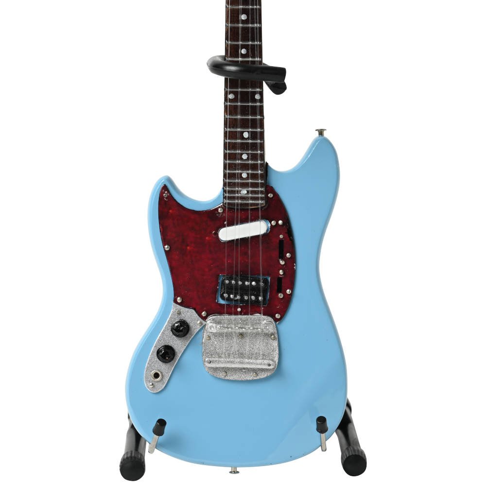 Fender Mustang Sonic Blue 4/1 スケール ミニチュア Officially Licensed Mini Sonic Blue Fender™ Mustang™ Guitar