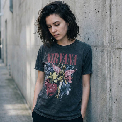NIRVANA ニルヴァーナ (Nevermind 35周年 ) - In Utero Vintage Collage / Stone Wash / Tシャツ / メンズ｜公式ライセンス商品｜PGS