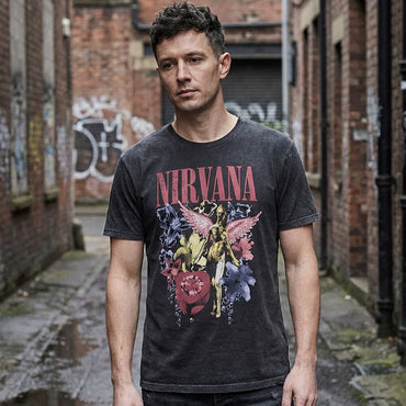 NIRVANA ニルヴァーナ (Nevermind 35周年 ) - In Utero Vintage Collage / Stone Wash / Tシャツ / メンズ｜公式ライセンス商品｜PGS