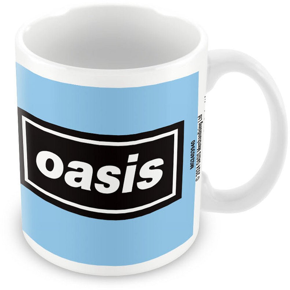 OASIS - (映画「オアシス：ドント・ルック・バック・イン・アンガー」公開 ) - LOGO BLUE WHITE POD MUG