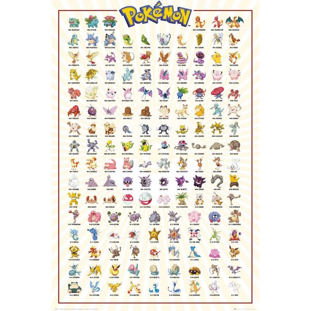 POKEMON ポケットモンスター (30周年 ) - Kanto 151 / ポスター 【公式