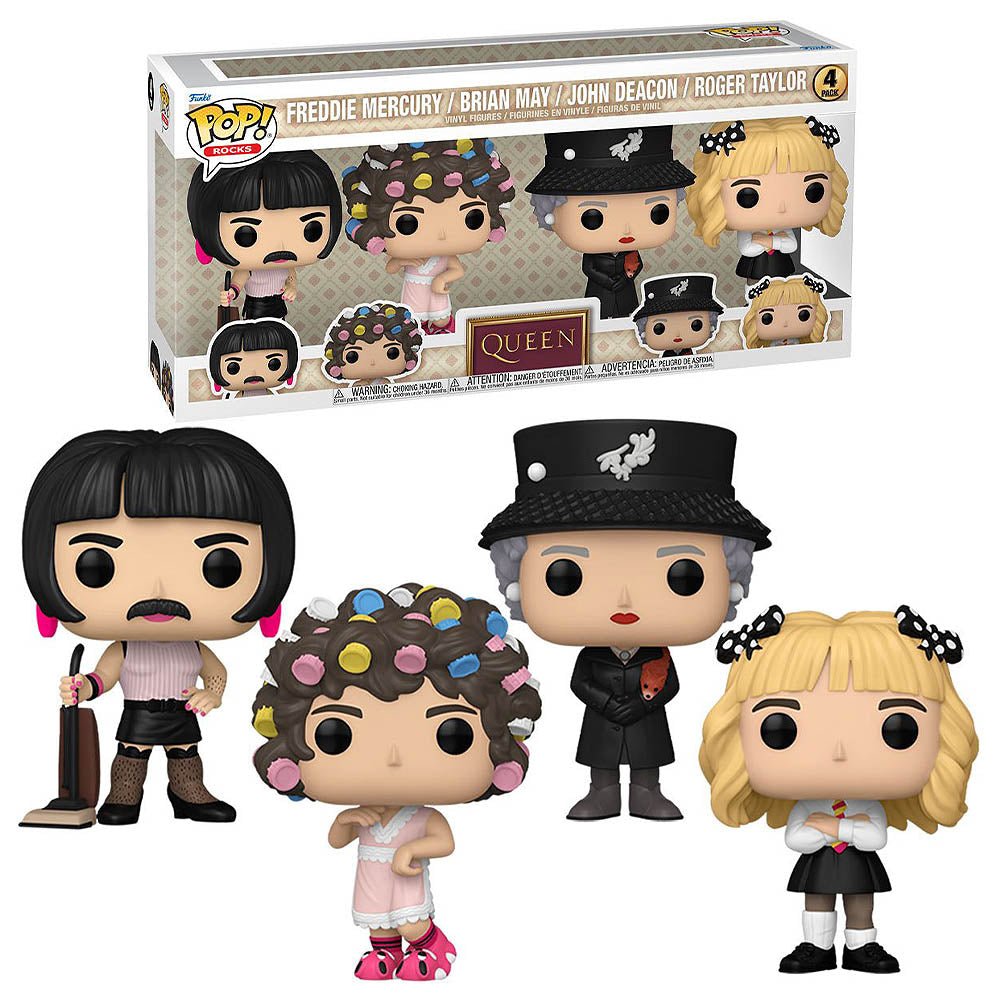 QUEEN - (The Royal Four – 55th Anniversary ) - I Want to Break Free Funko Pop! Vinyl Figure 4-Pack