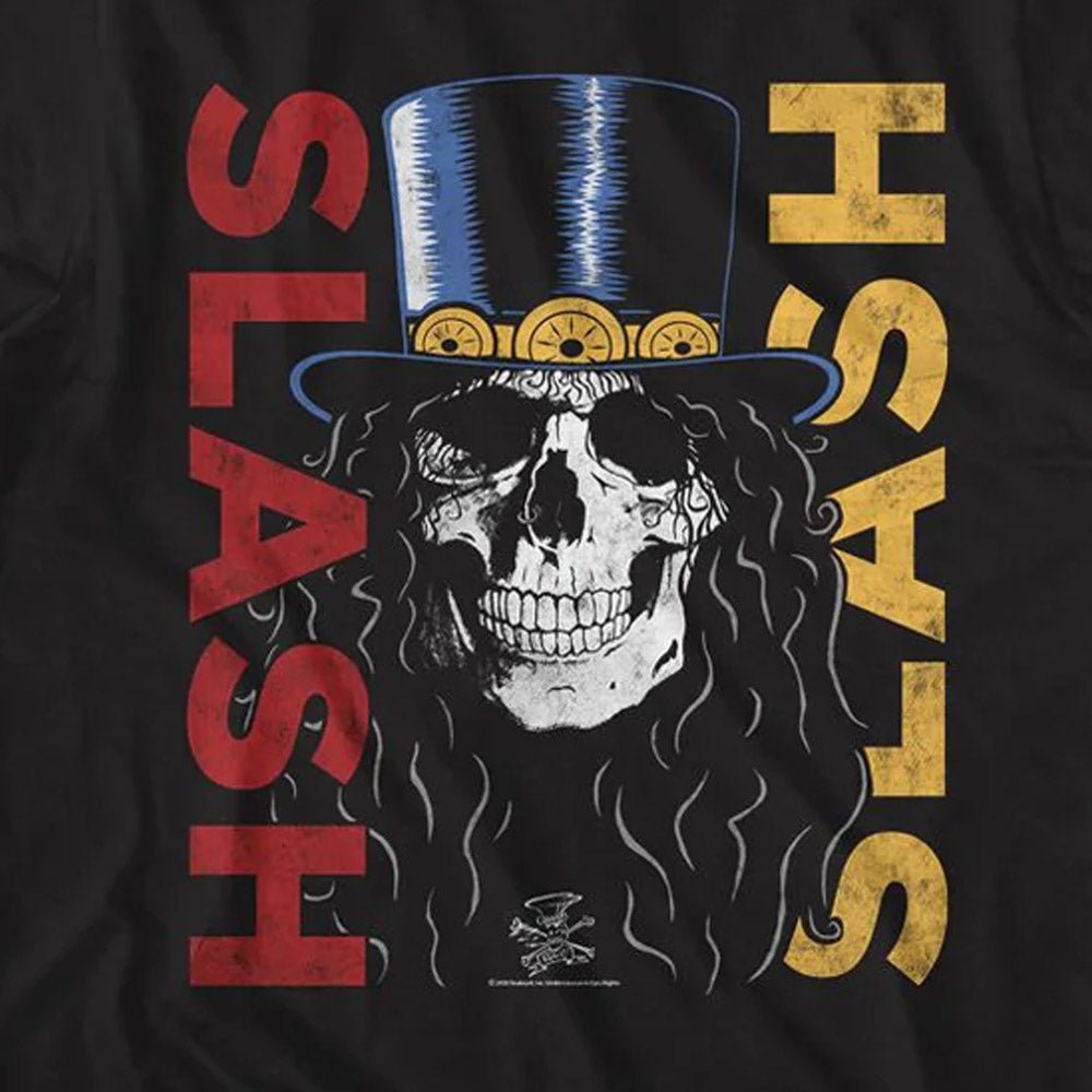 ガンズ・アンド・ローゼズ／スラッシュ スカルデザイン Tシャツ Lサイズ SLASH スラッシュ - DOUBLE SLASH SKULL / Tシャツ / メンズ 【公式