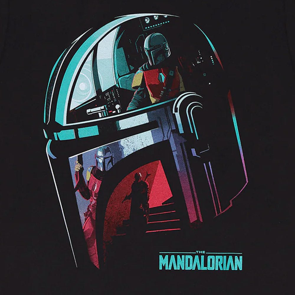 STAR WARS スターウォーズ (マンダロリアン・アンド・グローグー 5月22日 公開 ) - THE MANDALORIAN HELMET REFLECTION / Tシャツ / メンズ｜公式ライセンス商品｜PGS