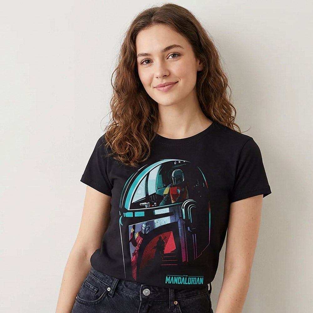 STAR WARS スターウォーズ (マンダロリアン・アンド・グローグー 5月22日 公開 ) - THE MANDALORIAN HELMET REFLECTION / Tシャツ / メンズ｜公式ライセンス商品｜PGS