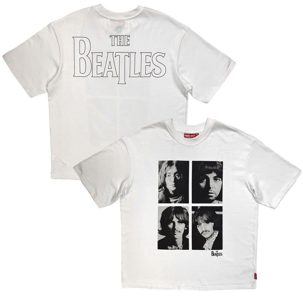 THE BEATLES - (来日 60周年 ) - Four Portrait / バックプリントあり / Stone Wash