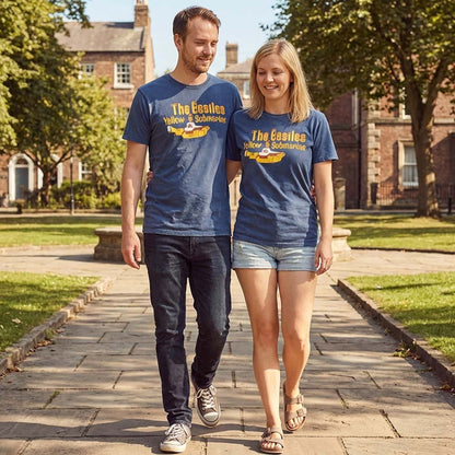 THE BEATLES ビートルズ (来日 60周年 ) - Logo & Sub / Stone Wash / Tシャツ / メンズ｜公式ライセンス商品｜PGS